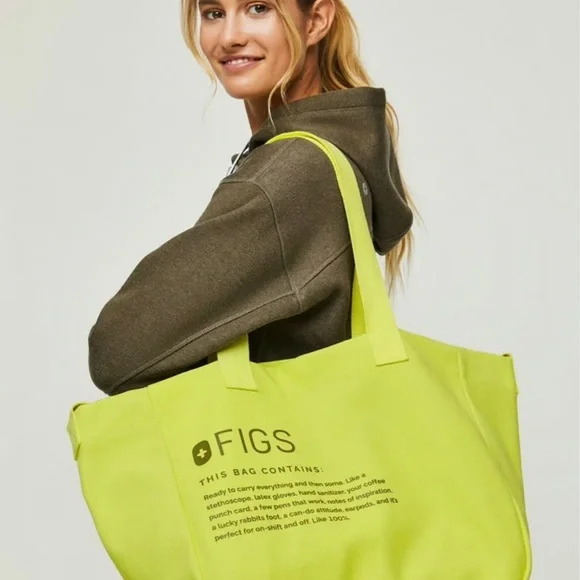 Figs Citrine canvas tote bag! Brand new with tags. - Picture 4 of 4